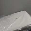 Bedluxe Wedge Pillow, 12 inch Bed Wedge Pillow for Headboard, Pillow Wedge for Acid Reflux Relief, Sleeping, After Surgery, Snoring, Gerd, Triangle Pillow Wedge - Cooling Memory Foam Top, White/Grey