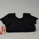 ENERBLOOM Open Back Workout Crop Tops for Women Backless Yoga Shirts Gym Short Sleeve Mild Support Compression Tee with Bra L