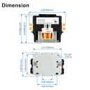 Baomain AC Contactor, 2 Pole 120V AC 30A Heavy Duty Air Conditioner Condenser Compressor Contactor, XKJL1-30/2 HVAC Contactors Replacement UL Recognized