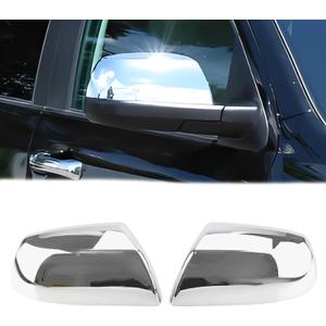 AUCERAMIC Chrome Rear Mirror Cover for Toyota Tundra 2007-2021, Sequoia 2010-2022 Front Driver Passeger Side View Mirror Caps Replace # 87915-0C040 87945-0C020 (Chrome)