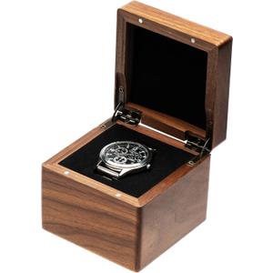 Single Walnut Wooden Watch Box Watch Storage Travel Case Organizer for Men and Women Wristwatch Display Box Holder