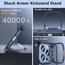 Fin2feel for iPhone 13 Pro Case with Screen Protector, Compatible with MagSafe, Magnetic Phone Case with Camera Stand Protective Shockproof Matte Cover Case for iPhone 13 Pro (Blue)