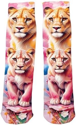 Ao Yee ZGL White Elephant Gifts,Christmas Gag Socks Stocking Stuffers for Animal Lovers Adult Women Men Teens Cat Mom Dog Dad, 2 Pack