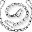 Heavy Duty Stainless Steel Chains, Heavy Punching Bag Chain with 2 Carabiners, 550LB Capacity Hammock Hardware Kit for Swing Chairs Hammocks Punching Bags Yoga Trapeze Indoor & Outdoor Gym