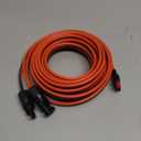 10AWG Solar Panel to Anderson-Style Connector Extension Cable 50FT, Tinned Copper Wire, 600V Rated, High-Temperature Resistance, for Solar Power Systems and Battery Connections