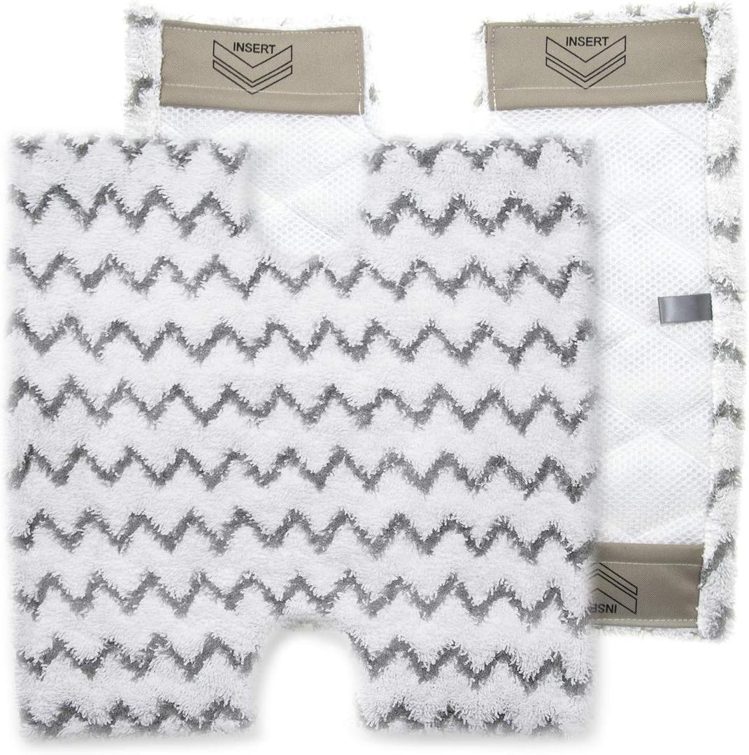 2 Pack Genius Steam Mop Pads Compatible with Shark Genius Hard Floor Cleaning System Pocket Steam Mop S5003D,S6002,S5004Q & Lift-Away Pro Steam Pocket Mop S3973D,Part # XTP184 & P184WQ