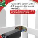 15.7" H Sturdy Safe Wooden Christmas Tree Fence - White Christmas Tree Gate Dogs Cat Proof for 5-7ft Trees, 8 Pcs Easy to Install