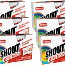 Shout Wipe & Go Instant Stain Remover Wipes, No Wash Required, Safe on Colorfast Washables, Travel & Baby Diaper Bag Essentials, Removes Grass, Coffee, Makeup & More, 12 Wipes (Pack of 6)
