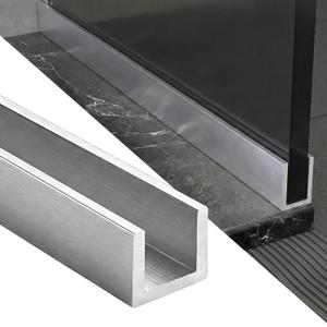 Wesiti 4 ft 1/4" Aluminum U Channel 1/16" Wall x 3/8" High Clear Anodized