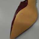 YIYA Women's Cherry Red Heels for Fall Slingback Closed Pointed Toe Stiletto High Heels Backless Slip-on Heeled Autumn Pumps Dress Shoes (7)