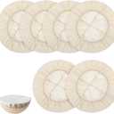 6 PCS Sourdough Bowl Covers, Upgraded Elastic Cloth Covers for Bread Proofing, Reusable Linen Cotton Fabric Lids for Artisan Dough Fermentation & Baking Jars (Fits 8.5" - 11" Bowls)