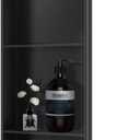 13" x 31" Black Modern Recessed Shower Niche, 3 Shelves, Wall Mounted, Stainless Steel, No Tile Needed