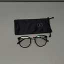 CLARIE Blue Light Blocking Glasses for Women | Dual Sided Anti Glare | Oversized Fashion | Gaming | Screwless | Spring Hinge (Black)