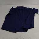 Alimens & Gentle Mens Short Sleeve Dress Shirts Wrinkle Free Solid Casual Button Down Shirts with Pocket XL, Navy Blue