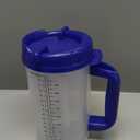 32 oz Double Wall Insulated Hospital Mug - Cold Drink Mug - Large Carry Handle - Includes Straw (1, Blue)