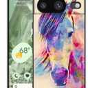 Compatible with Google Pixel 8 Case, Colorful Aesthetic Horse Designed for Shockproof Soft TPU Case (Pattern-5)