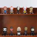 10PCS Horror Movie Action Figure Mini Scary Anime Action Figures Halloween Horror Killer Set for Decor Collectible Merchandise