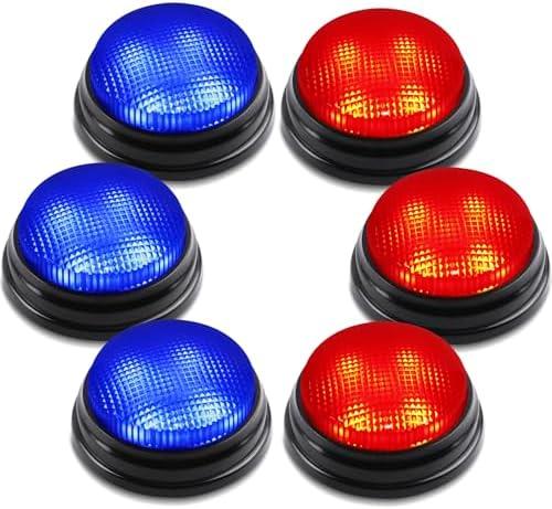 BEAN LIEVE 4 Pack Game Buzzers - Team Answer Buzzers with Lights and Sound Classroom Buzzers Buzzer Buttons for Game Show Develops Social Skills