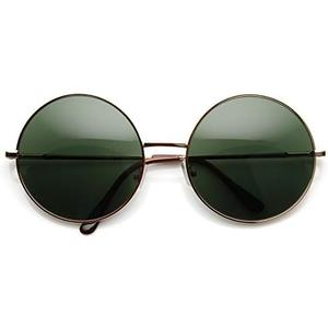 Super Large Oversized Metal Round Circle Sunglasses