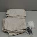 Thick Linen Viral Black Out Curtains 92 Inches Long for Dining Room 2 Panels Set, Bohemian Pinch Pleated Room Darkening Drapes with Back Tab Ceiling Track for Nursery Office 40x92 Inch Burlap Curtain