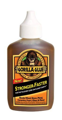 Gorilla Glue Original Waterproof Polyurethane Wood Glue Multi-Purpose Strong Adhesive Super Glue Strength - 2 Ounces