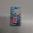 2 x XD25 3-Digit Combination Small Mini Padlock, Pink, 1-Pack