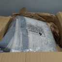 PureCozy Blue Area Rug 8x10 Machine Washable Large Vintage Living Room Distressed Non Slip Carpet Traditional Indoor Bedroom Retro Floral Accent Throw Rug for Office Kitchen Dining Room