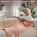 Electric Blanket Wearable with Foot Pockets & Sleeves, Electric Heated Snuggle Blanket, Flannel & Sherpa Heating Throw with 10 Heat Settings, 1-12 Hours Auto Shut-Off, 50"70", Pink