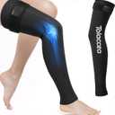 Full Leg Ice Pack Wrap with 360 Coverage with Strap for Muscle Recovery After Exercise, Ice Pack Wrap Around Entire Leg for Pain Relief, Foot Calf and Thigh Legs Shins Hamstrings (universal)