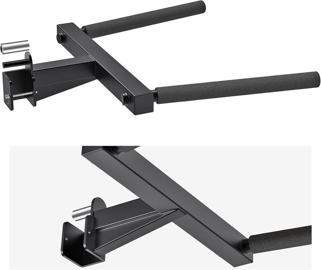 Kipika Y-Shaped Dip Bar for Power Cage with 5/8" or 1" Hole - Dip Bar Attachments for Home Gym - Heavy Duty Power Rack Attachments - Squat Rack Accessories for Strength Training