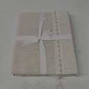 Lush Decor Herringbone Stripe Yarn Dyed Cotton Woven Tassel Blanket, 60" x 50", Neutral & White