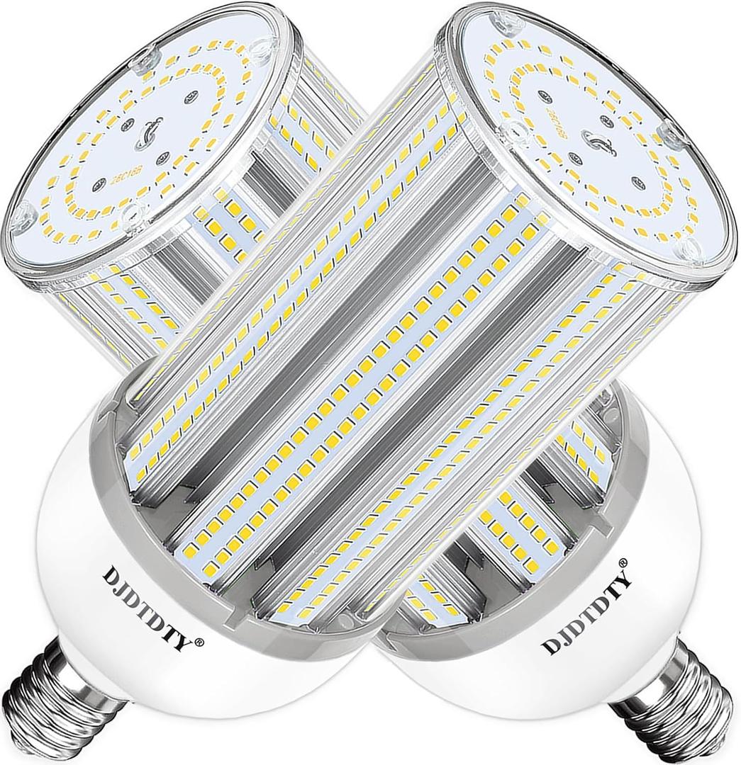 2 Pack 150W LED Corn Light Bulb, Super Bright 150Watt Corn Bulbs, E26 Base with E39 Adapter,5000K,18000LM LED Light Bulb for Garage Warehouse Workshop Barn (150W)