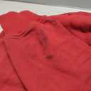 ebossy Women's Fashion V Neck Snap Button Long Sleeve Casual Loose Pullover Sweatshirt Activewear (Red, L)