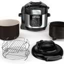 Ninja FD401 LP3 Foodi 12-in-1 Deluxe XL 8 qt. Pressure Cooker & Air Fryer that Steams, Slow Cooks, Sears, Sauts, Dehydrates & More, with 5 qt. Crisper Basket, Reversible Rack & Recipe Book, Silver