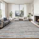 8x10 Area Rugs for Living Room,Modern Abstract Non-Slip Backing Washable Rugs,Soft Thin Large Area RugStain Resistant Carpets for Bedroom Dining Room Home Decor