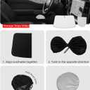 Windshield Sunshade for 2021-2025 Ford F150 Lariat, King Ranch, Platinum, XL XLT Limited Raptor, Foldable Front Window Sunshade with Storage Bag, Accessories Windshied Sun Shade Protector