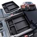 RUNROAD Center Console Organizer Tray Compatible with 2021 2022 2023 2024 Ford F150 Accessories, Armrest Storage Box Organizer For F150 (40/Console/40 Front-Seats and Full C with Bucket Seats ONLY)
