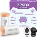 2 x 26" L x 23" W 40-Pcs Cat Litter Bags, Robot 4 & 3 Cat Litter Box Bags,for cumrige Automatic Litters Box Bagss, Self Cleaning Litter Boxe, with Drawstring kitty Cat Litters Bags (20 Count (Pack of 2))