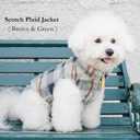 Small Dog Fleece Plaid Coat, Soft Comfortable Sweaters Winter Jacket Warm Vest Clothes for Puppy Chihuahua Poodle Yorkie Pomeranian (Coffee&Red, M)