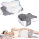 2 in 1 Cervical Neck Pillow for Sleeping and Leg & Knee Pillow for Side Sleepers. Ergonomic Contour Pillow for Pain Relief Cooling Pillow Neck Support Pillow, Odorless Memory Foam Pillows