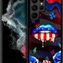 Compatible with Samsung Galaxy S23 Ultra Case,Star Butterfly Lips Slim Soft Shockproof TPU Protective Cover Case for Samsung Galaxy S23 Ultra 6.8-inch