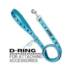 EcoBark Dog Leash  Soft & Reflective Comfort Training Leashes with Padded Handle  Strong Durable Heavy Duty  Training and Pulling for Small, Medium or Large Dogs (Sky Blue)