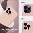 FireNova Designed for iPhone 14 Pro Max Case, Silicone Upgraded [Camera Protection] Case with [2 Screen Protectors], Soft Anti-Scratch Microfiber Lining Inside, 6.7 inch, Pinksand