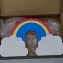 DoubleFill Rainbow Wooden Cake Pop Stand Lollipop Holder for Dessert Table 26 Holes Cake Pop Display Stand Suit 0.16''/4mm Lollipop Sticks for Birthday Parties Weddings Baby Showers Anniversaries