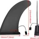 Paddle Board Fin, 9" Fin Replacement Universal, Nylon Sup Single Center Fin, No-Tool Installation, Paddle Board Accessories for Most Inflatable SUPs, Surfboard, Stand-up Paddleboard