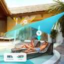 Quictent 20x16ft Rectangular Sun Shade Sail 185G HDPE Canopy 98% UV Block Outdoor Patio Garden Commercial Deck with Hardware Kit (Turquoise)