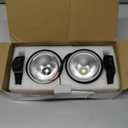 LED Round OffRoad Driving Fog Lights Flood Bean 2Pcs 4 Inch Super Bright LED Pod lights Work Auxiliary Lights Ditch Lights fit for Motorcycle Golf Cart ATV SUV UTV Truck Tractor Trailer (White Flood Beam)