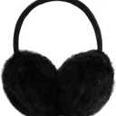 POXIMI Women Winter Earmuffs Girl Ski Adjustable Ear Covers for Cute Bow Ear Warmer Outdoor Earmuff Fleece Lining (One Size)