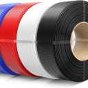 SUNLU Refill PETG Filament 1.75mm, PETG Refill 3D Printer Filament, Suitable for Bambu Lab Filament and SUNLU Reusable spools, 1kg per Spool, 4 Pack, 4 Colors, Black+White+Red+Klein Blue