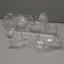 POPPEYGO Stackable Clear Drawer Organizers Small Makeup Vanity Storage Bins Trays and Office Desk Drawer Dividers Triple Compartments 2 Pack